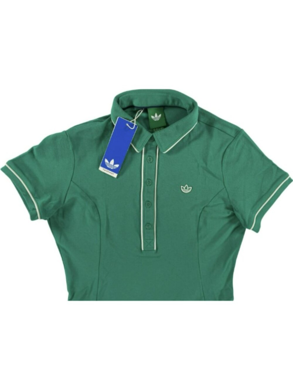 Adidas Golf Dress Polo With Shorts Sport Court Green Comfy KB8607 Wmn's Sz 4 NEW - Picture 3 of 11